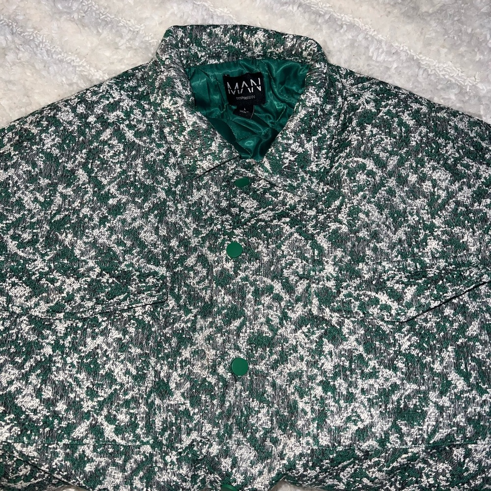 BoohooMAN Teal Quilted Jacket